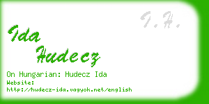 ida hudecz business card